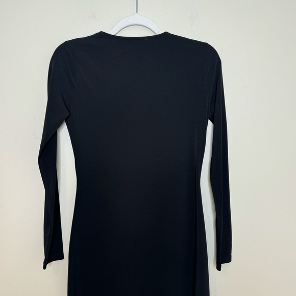 NWT MICHAEL Michael Kors Long Sleeve Center Ring Cutout Dress Black XS - Picture 7 of 8
